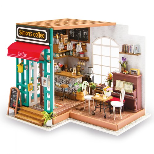 DIY 3D Wooden Puzzles - Miniature House: Simon's Coffee Shop