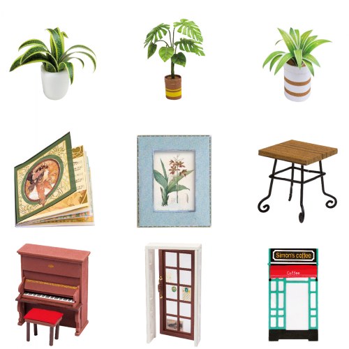 DIY 3D Wooden Puzzles Miniature House Simon's Coffee Shop