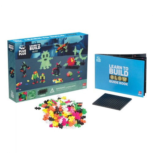 Plus-Plus® Learn to Build Glow in the Dark - 400 Pieces & Baseplate