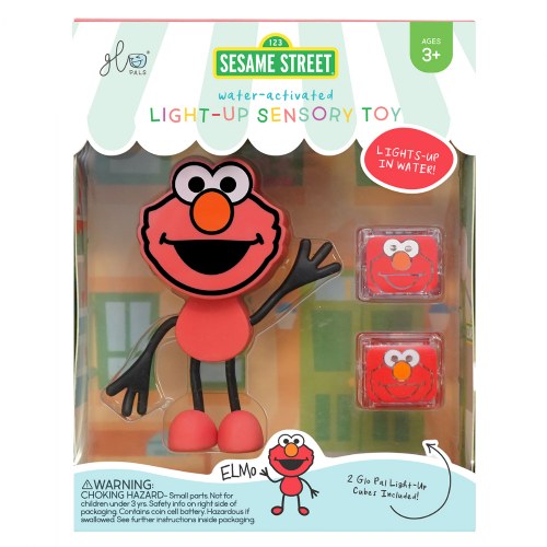 Glo Pals Sesame Street Character Elmo & 2 Light Up Water Cubes