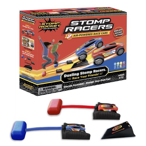 Stomp Rocket® Dueling Stomp Racers - 2 Air Powered Race Cars