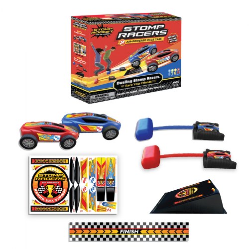 Stomp Rocket® Dueling Stomp Racers - 2 Air Powered Race Cars