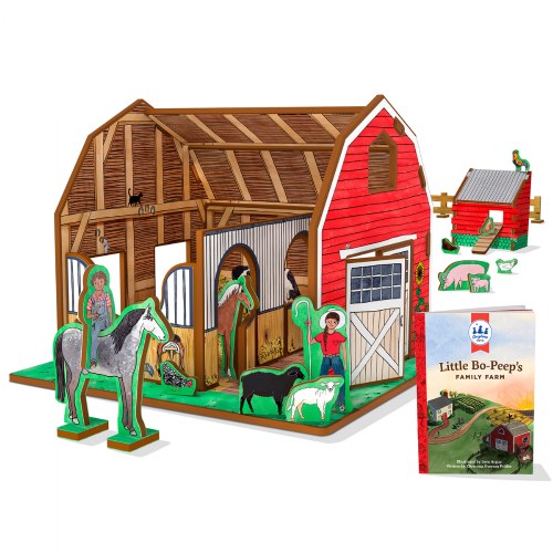 Little Bo-Peep's Family Farm 3D Puzzle - 3 in 1 - Book, Build, and Play