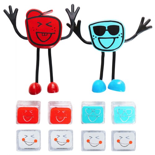 Glo Pals Characters Blair & Sammy with Multi-Colored Cubes