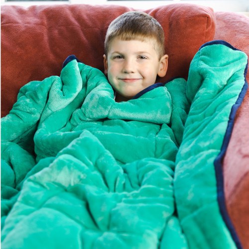 7lb Weighted Sensory Blanket Blue & Green
