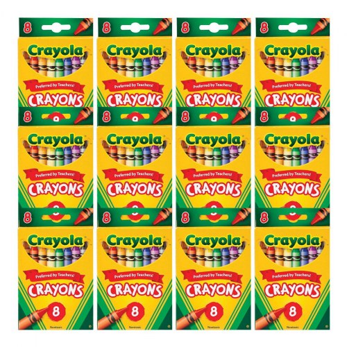 Crayola® 8-Count Crayons - Standard - 12 Boxes