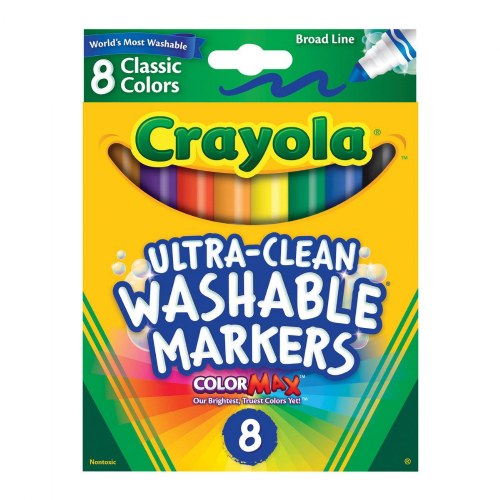 Crayola® 8-Count Classic Colors Washable Markers - Single Box