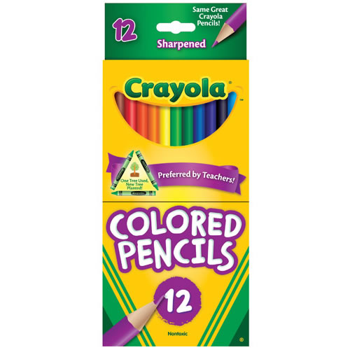 Crayola® 12-Pack Eco-Friendly Bright Colored Pencils