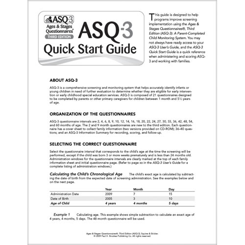 ASQ 3 Quick Start Guide