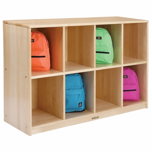 Premium Solid Maple 8-Section Storage Center