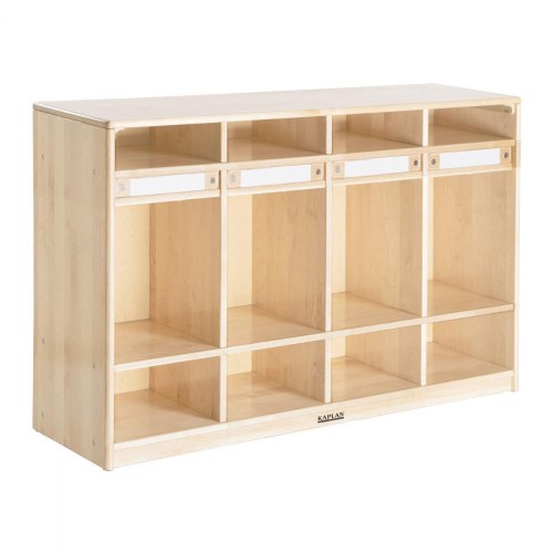 Premium Solid Maple 4-Section Toddler Locker