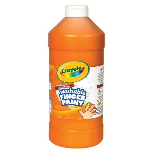 Crayola® Washable Finger Paint - Orange - 32 oz. Plastic Jar