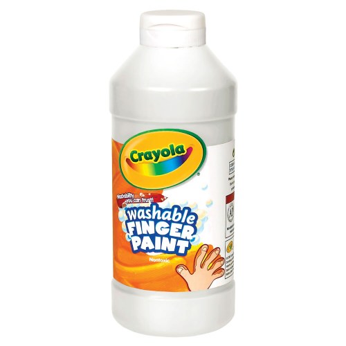 Crayola® Washable Finger Paint - White - 16 oz. Plastic Bottle