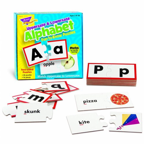 Alphabet Fun To Know Puzzles: Uppercase & Lowercase