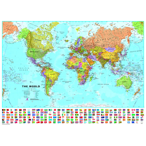 Laminated World Map With Flags 6600 | The Best Porn Website