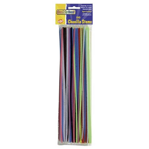 100 Pack Pipe Cleaners (Hot Colors)