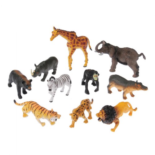 Jungle Animal Figures - 10 Pieces