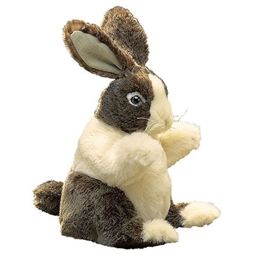Baby Dutch Rabbit Hand Puppet with Movable Legs by Folkmanis Puppets T2571 NWT 