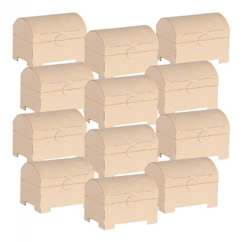 DIY Paper-Mache Mini Treasure Chests - Set of 12