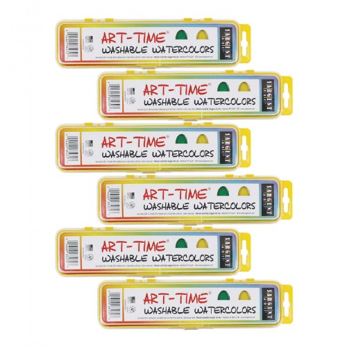 8-Color Washable Watercolors - Set of 6