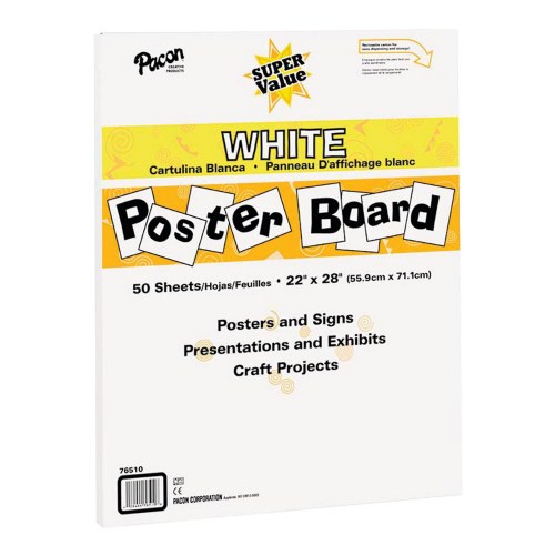 White Posterboard - 50 Sheets