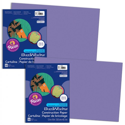 Construction Paper - 50 Sheets - Purple - Qty 2