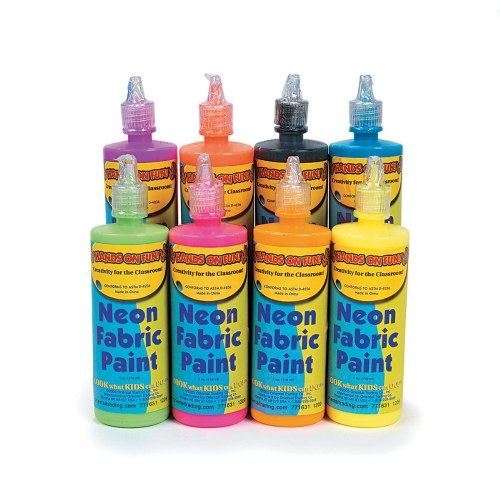 Neon Fabric Paint - Set of 8 Colors