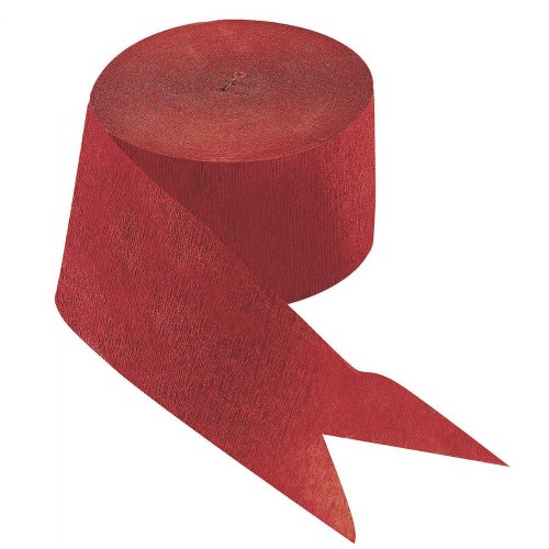 Crepe Paper Streamer - Red - 81 Feet