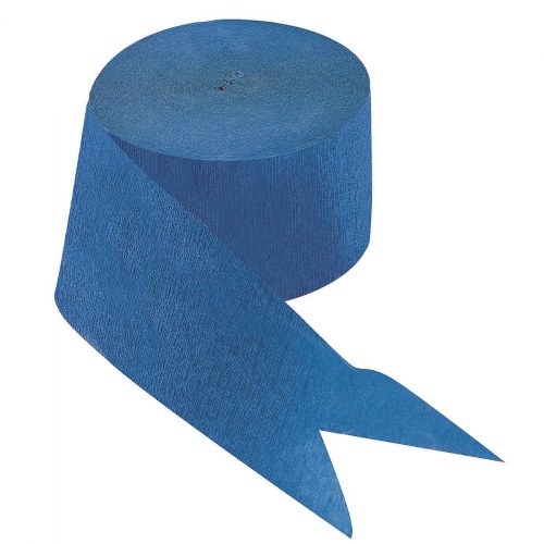 Crepe Paper Streamer - Blue - 81 Feet