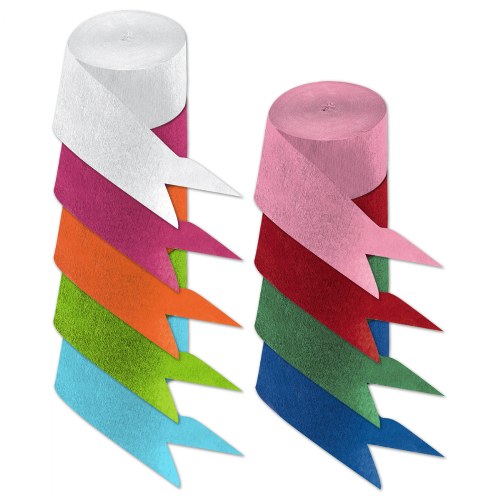 Crepe Paper Streamers Roll - Set of 11