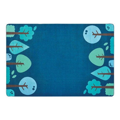 Kaplan® Tranquil Trees Carpets - 4' x 6' Rectangle - Blue