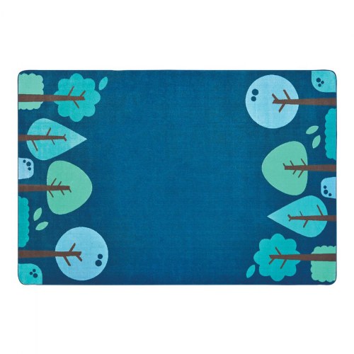 Kaplan® Tranquil Trees Carpets - 6' x 9' Rectangle - Blue