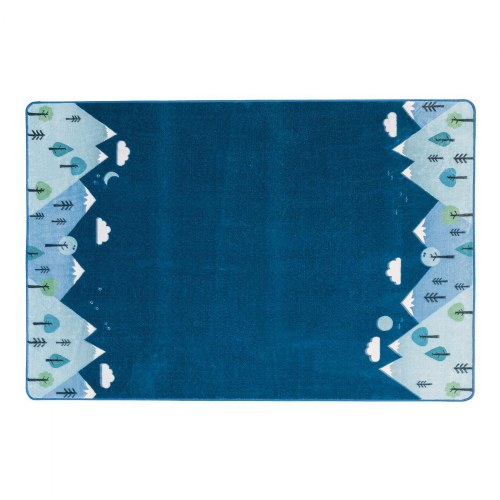 Kaplan® Tranquil Mountains Carpet - 4' x 6' Rectangle - Blue