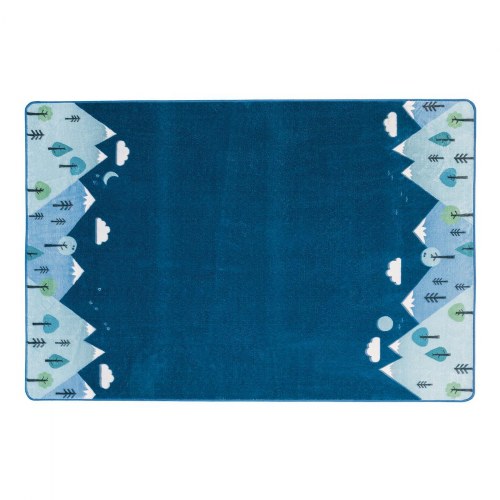 Kaplan® Tranquil Mountains - 6' x 9' Rectangle - Blue