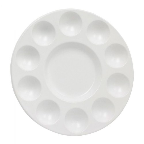 Round Paint Palette with 10 Paint Wells
