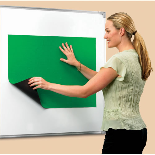 Felt / Flannel Board quick stick to whiteboards. 100cm x 60cm magnetic 