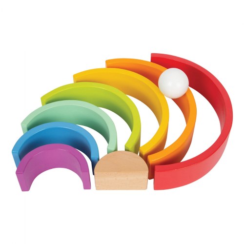 Large Wooden Rainbow Building Blocks