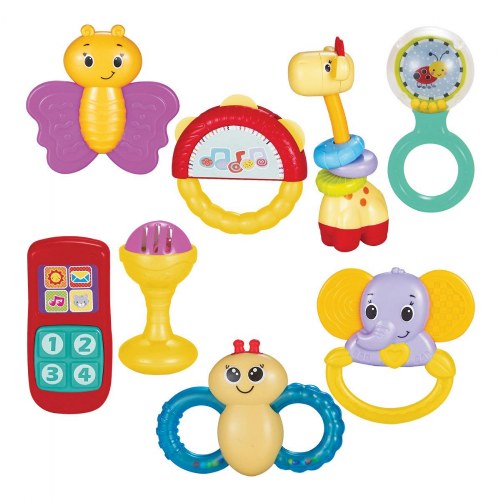 My First Teether & Rattles Set - 8 Pieces