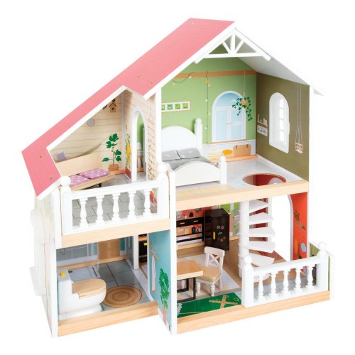 Country Cottage Wooden Doll House