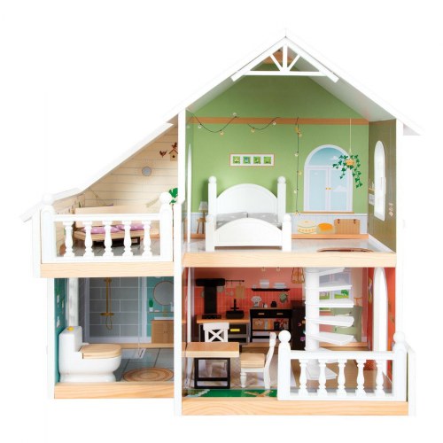 Country Cottage Wooden Doll House