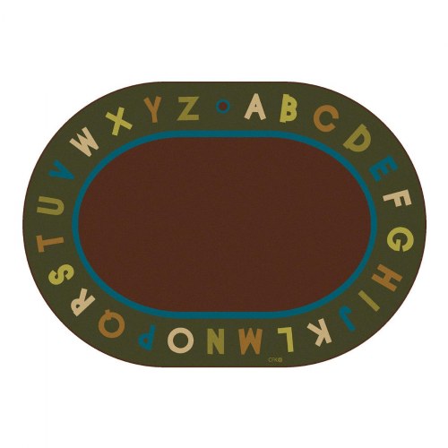 Alphabet Circletime Rug - Nature Colors - Oval