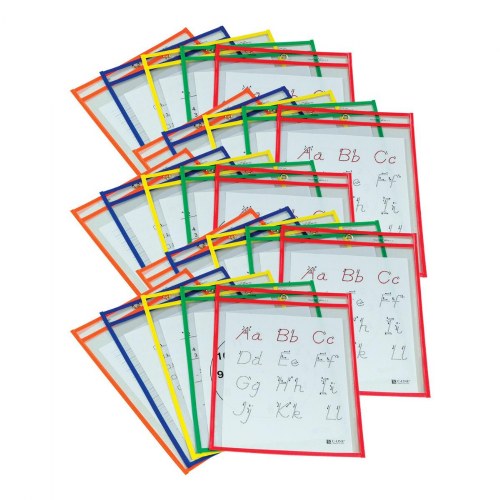Reusable Dry Erase Pockets - Set of 25