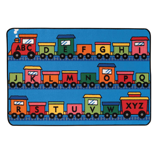 Alphabet Train KID$ Value Rug - 4' x 6'