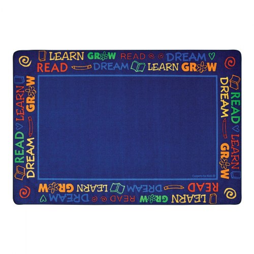 Read to Dream Border Rug - Blue - Rectangle