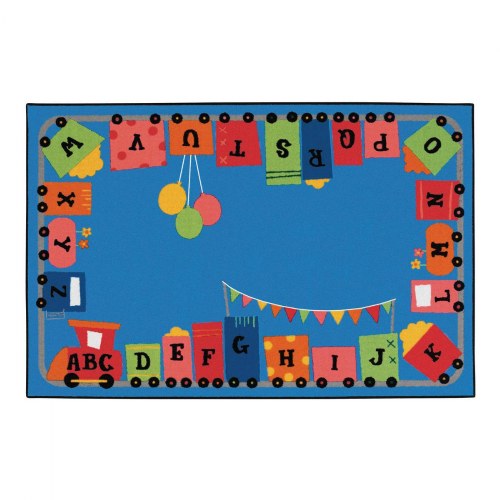 Alpha Fun Train KID$ Value Rug - 4' x 6' Rectangle