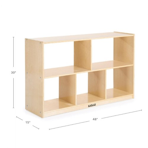 Carolina Birch Plywood 5-Compartment Storage Unit with Acrylic Back ...