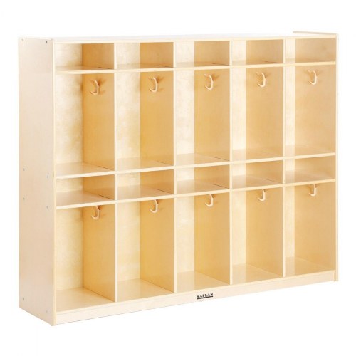 10-Section Hanging Coat Locker with Shelf and 10 Scoop Front Storage B