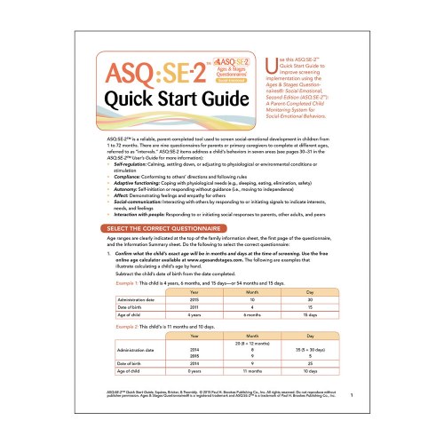 ASQ:SE-2™ Quick Start Guide - English