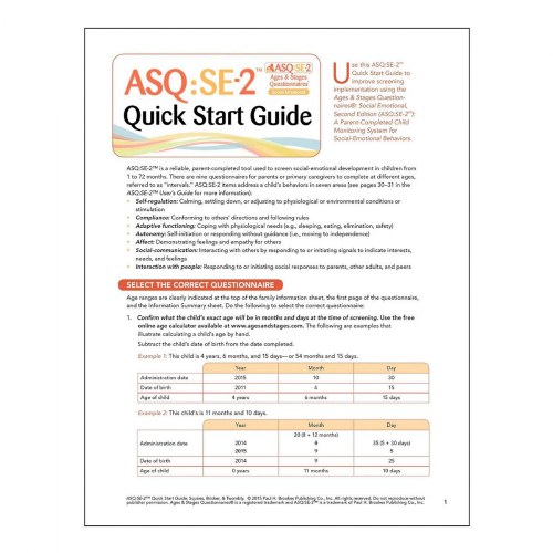 ASQ:SE-2® Quick Start Guide