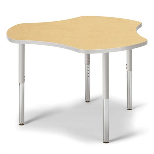 44" x 47" Collaborative Hub Table - Maple/Gray